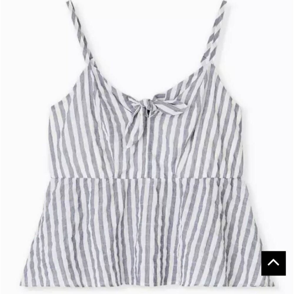 NWT Torrid Striped Seersucker Peplum Tank Top